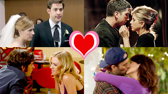 John Krasinski, Jenna Fischer, The Office, David Schwimmer, Jennifer Aniston, Friends, Zachary Levi, Yvonne Strahovski, Chuck, Lauren Graham, Scott Patterson, Gilmore Girls, TV Top Couples John Krasinski, Jenna Fischer, The Office, David Schwimmer, Jennifer Aniston, Friends, Zachary Levi, Yvonne Strahovski, Chuck, Lauren Graham, Scott Patterson, Gilmore Girls, TV Top Couples